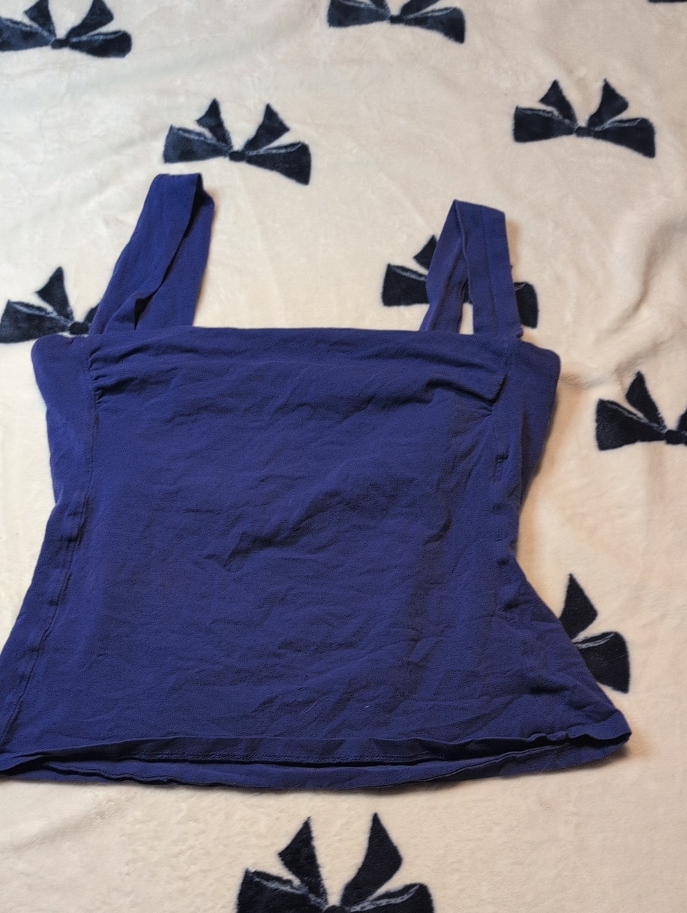 Suzy Shier Square-Neck Tank Top - Blue